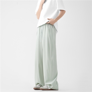 INS夏季潮流透气薄款冰丝垂感宽松休闲裤B315-K24165-特p30控58图片