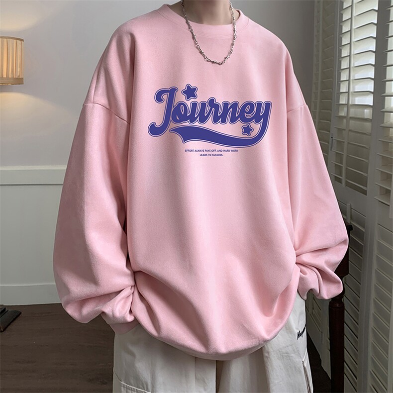 麂皮绒卫衣男大码重磅长袖t恤男JW81372-P35,男装卫衣,电商A040