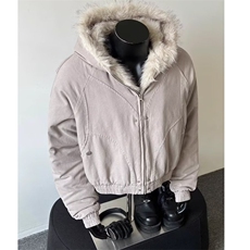 毛领座山雕外套男款冬季cleanfit解构连帽厚夹克棉服MY249-P125，男装夹克，星座1001-1