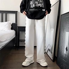 男青春流行直筒运动裤潮休闲裤棋盘格图案G001P35，男装休闲裤，星座1116-2