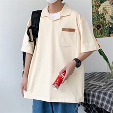 夏季日系简约百搭拼色POLO衫2022新款T恤款短袖上衣T1110-P28，男装Polo衫，星座512-2