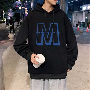 WY2260-P35 纯棉连帽卫衣男大码运动帽衫宽松薄外套男图片