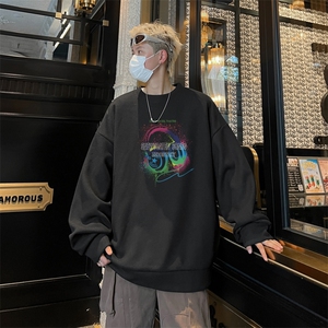 华夫格！华夫格上衣男圆领华夫格卫衣男大码长袖t恤男HY243-特P23图片