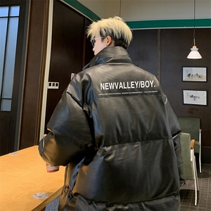 秋冬PU皮立领皮衣面包服男女羽绒棉外套 MY2888 P85 直播图片