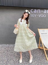 2022夏季连衣裙花裙子，女装连衣裙，泰靡(1F)