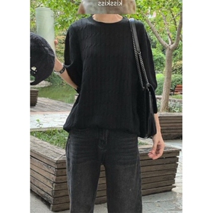 网T-2026新品针织毛衣短袖T恤凉感POLO衫T恤条纹打底衫 WK13-P35图片