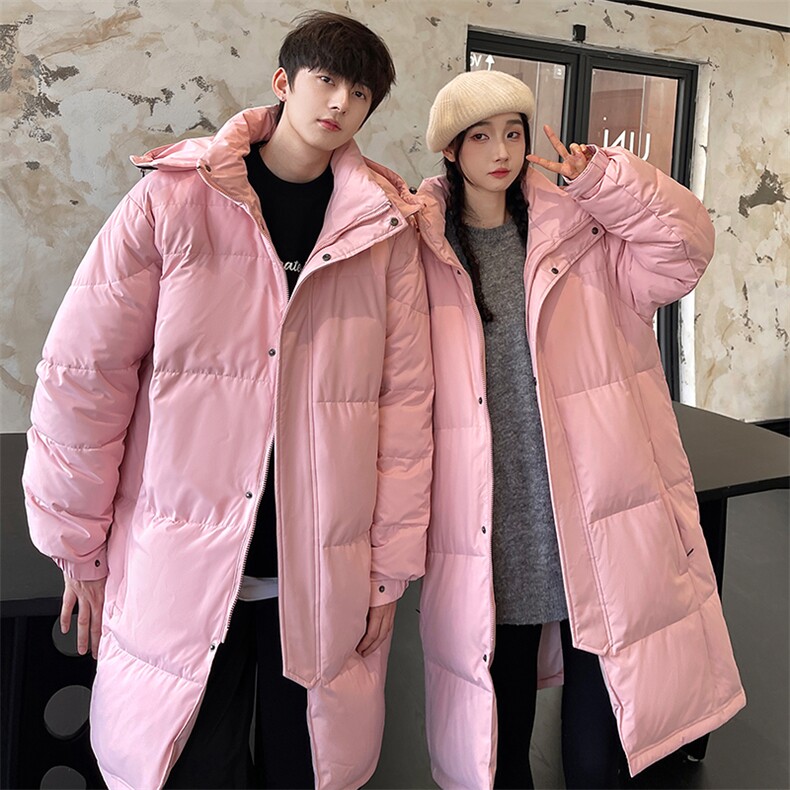 羽绒服男冬季新款宽松港风长款情侣白鸭外套YR932-P170(控价228，男装羽绒服，星座214-3