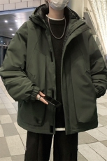 防水冲锋棉服D2250-TP110控价158冬季保暖连帽上衣可儿开外套，男装棉衣，电商A102-1