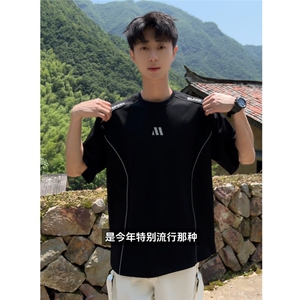索罗娜短袖T恤夏季潮牌宽松设计感男士运动休闲上衣 特P28图片