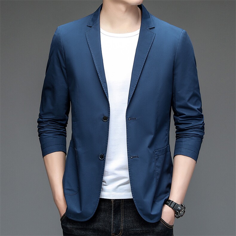 2023春季男式西服商务休闲中年爸爸装单西装外套男装纯棉上衣春，男装西服，电商B212（原钱塘6029）