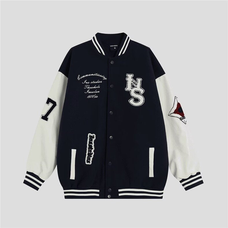【004】棒球服外套男冬运动加厚休闲情侣开衫夹克A079-WT102-P60,男装夹克,电商A079