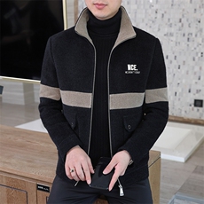 秋冬新款男士毛呢大衣短款修身韩版翻领加棉休闲夹克外套A17P145，男装毛呢大衣，电商B226