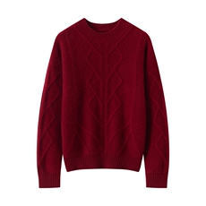 2025百搭简约时尚菱形条纹抽条针织衫，女装针织衫/毛衣，温伦斯特羊绒