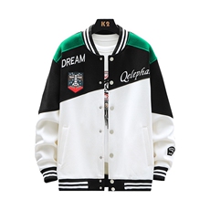 2023秋装新品青少年夹克运动棒球服加绒加厚百搭外套男2112-P65，男装夹克，电商A441-1