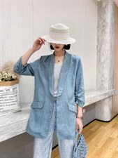 水洗苎西装，女装西装，昊焕