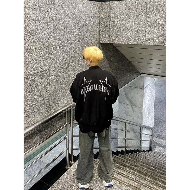 常规款星星夹克刺绣原版秋冬青少年，男装夹克，星座716-4