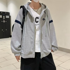 春秋hiphop痞帅开衫卫衣高街ins潮牌宽松连帽外套男 W3474-P35图片