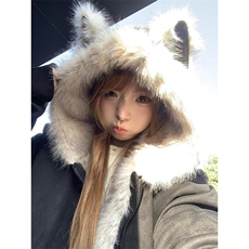 现货重磅硬挺boxy羽绒棉衣座山雕猫耳大毛毛领麂皮棉服冬外套，男装棉衣，电商A486
