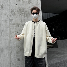 开衫毛衣男冬季慵懒风情侣圆领针织衫美式复古百搭线衣MY052-P62，男装针织衫/毛衣，星座308B-1