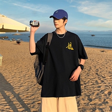 直播供货2025夏装新款纯棉印花短袖T恤A158-T2426-P18特价控28，男装T恤，电商A158