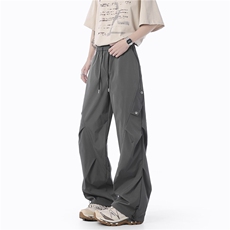 深度库存夏季薄款软壳冲锋裤宽松伞兵裤港风机能工装裤K20082-P30，男装工装外套，电商A099