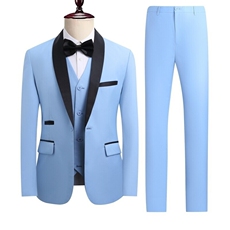 JS8605-XMK-DP170新款青果领西服三件套男伴郎服男士西装套装男，男装西服，星座510A-2