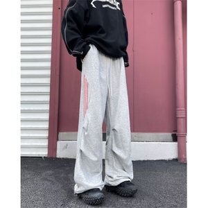 美式三条杠伞兵休闲裤子男秋季宽松冲锋裤直筒休闲裤K2870/P45图片