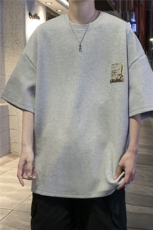 学生夏季新款动漫卡通圆领短袖宽松休闲上衣T恤JK23256-p35控48，男装T恤，星座605(原A050)