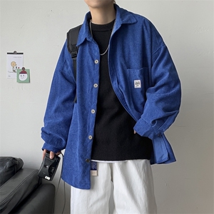 秋装 灯芯绒外套长袖衬衫宽松衬衣情侣男女学生中性潮 H202/P45图片