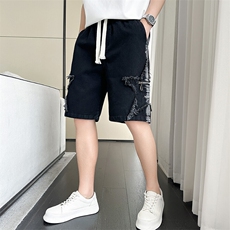 301A-1DK11P58控78店主风社会小伙风夏季潮流五分牛仔短裤，男装牛仔裤，星座301A-1