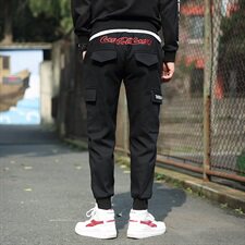 20秋季新款日系大码休闲男韩版运动束脚多口袋工装裤K820-P35，男装休闲裤，电商A009A（原A058A）