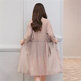 防晒衣2021年夏季长款七分袖时尚排扣纯色韩版百搭潮流，女装防晒衣，涵亦佰惠