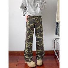 B221美式ins高街暗黑多口袋修身工装牛仔裤LK24156-P65控88，男装牛仔裤，电商B221