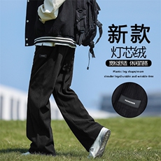 2024新款灯芯绒裤子男男生百搭有型直筒休闲裤男款1088-特批-37，男装休闲裤，星座718-1