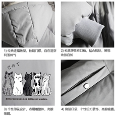 MY16100-P100加厚加绒连帽衣男大码服男面包服男网格挂拍，男装棉衣，电商A040A