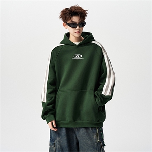 有长图秋冬个性小众宽松线条连帽卫衣男潮外套WY00777/P45加绒P50图片