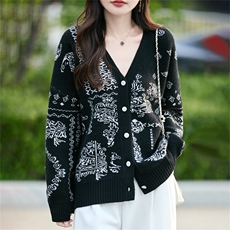 2025百搭时尚简约女款彩v领开衫羊毛衫，女装羊毛衫，哲奥羊绒