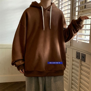 纯棉连帽卫衣男大码运动帽衫宽松薄WY2202-P35 加绒款-P40图片