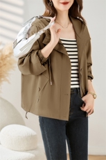 现货！2024年秋季韩版宽松短款外套女气质显瘦小个子夹克上衣，女装短外套，今喜