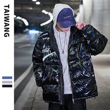 90%白鸭绒冬装新款亮色立领羽绒服男潮流个性外套A436-912-P175，男装羽绒服，电商A436