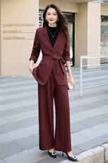 法式小香风高级感开春穿搭一整套装2025职场西装阔腿裤套装两件套，女装套装/套裙，火爆靓佳人