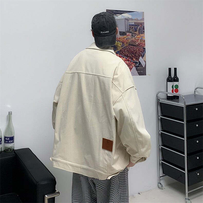 复古贴布绣字母夹克外套男早秋美式潮牌宽松上衣JK027-P60,男装夹克,星座308B-1