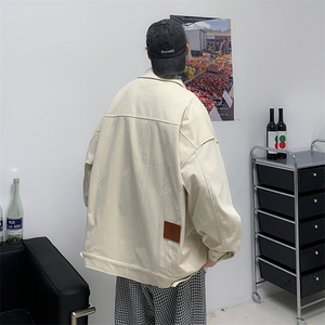 复古贴布绣字母夹克外套男早秋美式潮牌宽松上衣JK027-P60图片