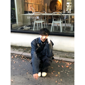 【有货】深蓝色牛仔外套男款高级感痞帅工装夹克NZY11CC-P70图片