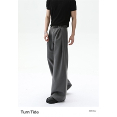 AK1947-P50工字褶立体A字廓形弯刀西裤通勤休闲裤，女装休闲裤，星座617A-2