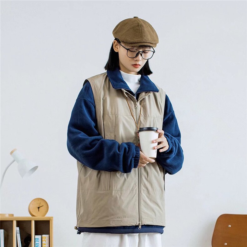 百搭短外套简约流行通勤无袖ins潮流女原宿单件新款拉链立领时尚，男装背心/马甲，星座1210-1