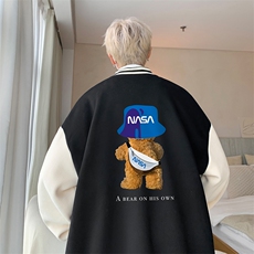 摇粒绒棒球服男大码开衫卫衣男夹克BF86288-P65，男装夹克，电商A040
