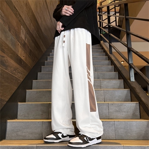 2024新款春季潮牌设计感卫裤美式复古直筒阔腿休闲裤男 K7646-P35图片