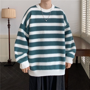 现货 现货 宽松圆领毛衣男秋冬百搭针织衫 D329-QM802-P65控88图片