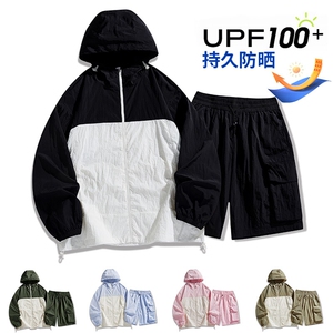 UPF100+有报告 凉感轻薄透气套装防晒服 两件套HS623-P75图片